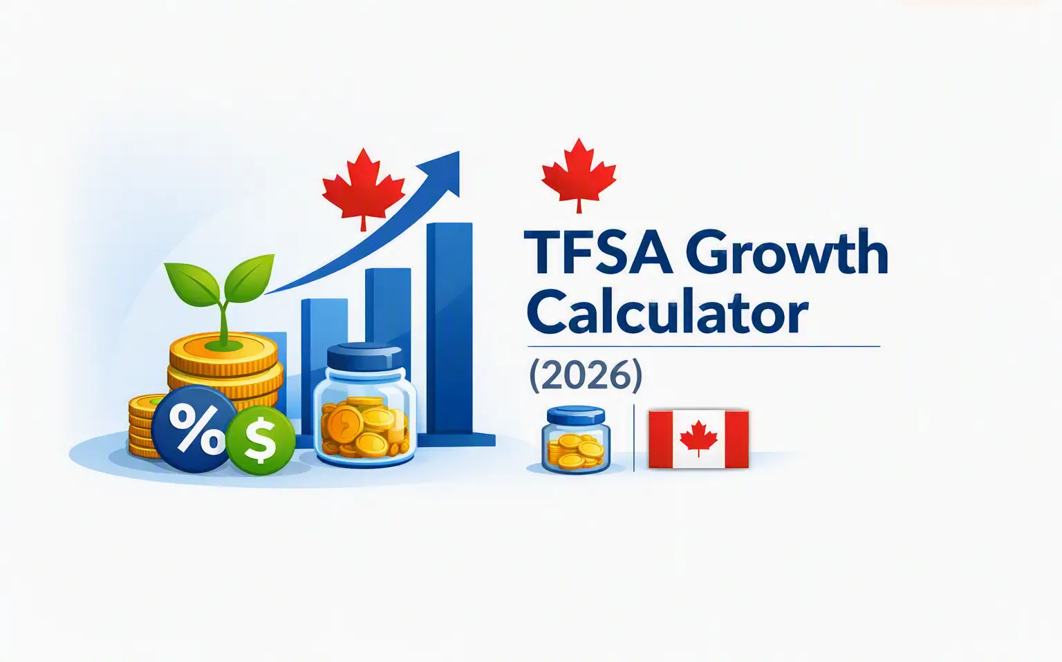 TFSA Growth Calculator projecting tax-free compound growth in a Canadian Tax-Free Savings Account