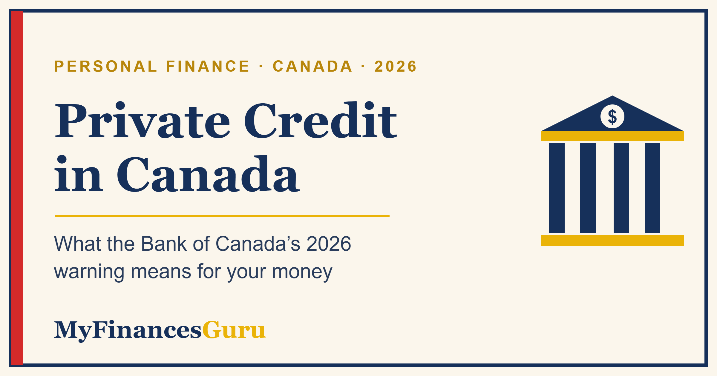 Private credit in Canada 2026 explained by the Bank of Canada