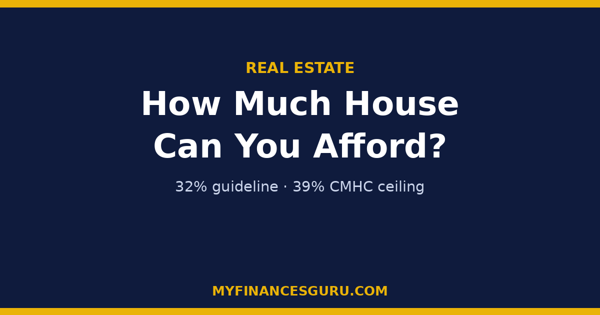 How Much House Can You Afford in Canada? The 32% and 39% Rules With Examples