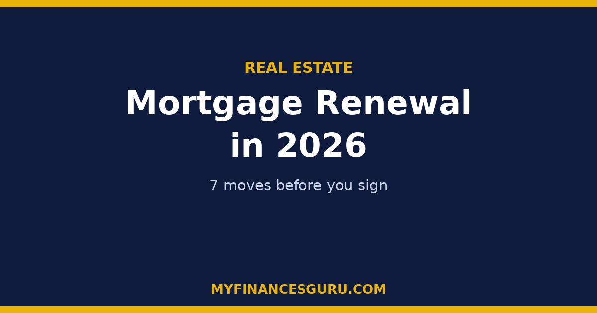 Mortgage Renewal in 2026: 7 Moves Before You Sign the Bank's First Offer