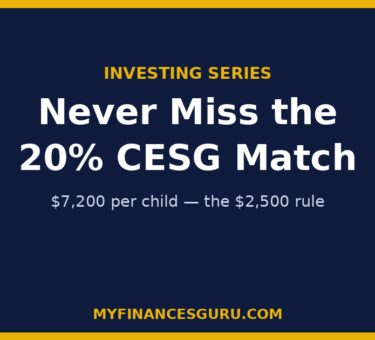 RESP Grant Money: How to Never Miss the 20% CESG Match